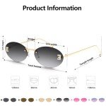 Chic Retro Oval Gold Metal Sunglasses