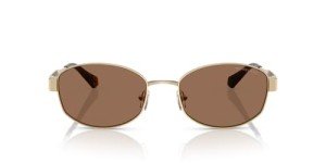 Michael Kors Monte Carlo Oval Sunglasses - Gold/Brown