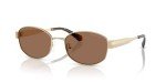 Michael Kors Monte Carlo Oval Sunglasses - Gold/Brown