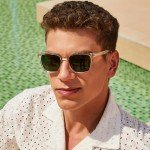 CARFIA Polarized Retro Sunglasses for Men