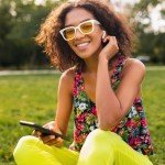 Veda Tinda Rectangle Yellow Tinted Polarized Sunglasses