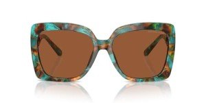 Michael Kors Teal Tortoise Women's Square Sunglasses
