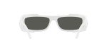 Versace Men's White Frame Sunglasses, Dark Grey Lenses