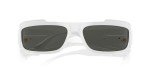 Versace Men's White Frame Sunglasses, Dark Grey Lenses