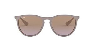 Ray-Ban Erika Round Sunglasses, Dark Rubber/Violet Gradient