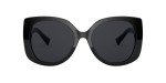 Versace Black Rectangle Sunglasses with Grey Lens