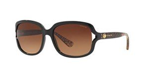 Coach HC8169 Black/Brown Gradient Sunglasses, 57 mm