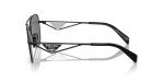 Prada Black Metal Navigator Sunglasses with Grey Lenses