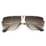 Trendy Rimless Oversized Square Sunglasses for Men