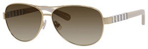 Kate Spade Dalia Gold Brown Aviator Sunglasses