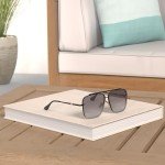 Trendy Square Aviator Gradient Sunglasses for All