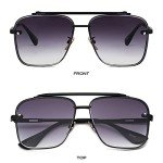 Trendy Square Aviator Gradient Sunglasses for All