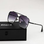 Trendy Square Aviator Gradient Sunglasses for All