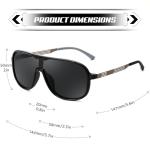 FEISEDY Polarized Mirrored Sunglasses for Men and Women