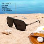 FEISEDY Polarized Mirrored Sunglasses for Men and Women