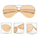 GUVIVI Retro Gold Oversized Aviator Sunglasses