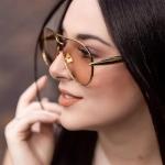 GUVIVI Retro Gold Oversized Aviator Sunglasses