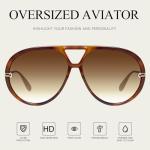Trendy Oversized Retro 70s Aviator Sunglasses