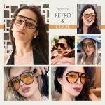 Trendy Oversized Retro 70s Aviator Sunglasses