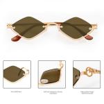 TYA Retro Y2K Semi-Rimless Gold Sunglasses