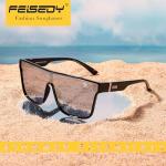 FEISEDY Fashion Mirrored Sunglasses for All
