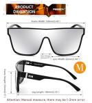 FEISEDY Fashion Mirrored Sunglasses for All