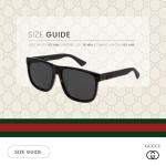 Gucci GG0010S Polarized Dark Havana Square Sunglasses