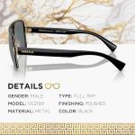 Versace VE2199 Polarized Heart Sunglasses for Men
