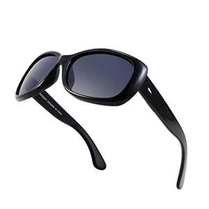 Feisedy Vintage Square Polarized Sunglasses for Men and Women