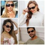 Feisedy Vintage Square Polarized Sunglasses for Men and Women