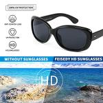 Feisedy Vintage Square Polarized Sunglasses for Men and Women