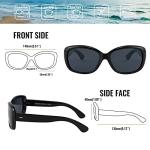 Feisedy Vintage Square Polarized Sunglasses for Men and Women