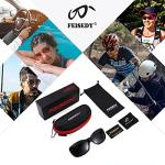 Feisedy Vintage Square Polarized Sunglasses for Men and Women