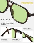 Fozono Oversized Aviator Sunglasses for Men and Women