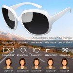 Trendy Oversized White Polarized Sunglasses for Women