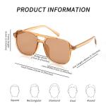 Retro Square Aviator Sunglasses for Men and Women