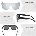 FEISEDY Polarized Oversized Square Sunglasses for Sports