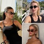 ViewJoy Retro Oval Sunglasses for Women - 2 Pack