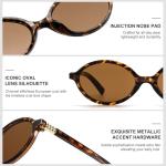 ViewJoy Retro Oval Sunglasses for Women - 2 Pack