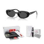 Ray-Ban RB4441D Black Oval Sunglasses + Accessory Kit