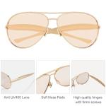 Jcheupet Women's Oversized 70s Retro Aviator Sunglasses