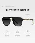 WearMe Pro Polarized Aviator Sunglasses - Unisex