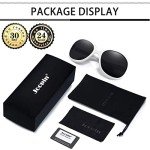 Trendy Oversized White Polarized Sunglasses for Women