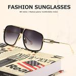 AEVOGUE Men's Big Frame Metal Punk Sunglasses