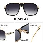 AEVOGUE Men's Big Frame Metal Punk Sunglasses