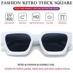 AIEYEZO Square Thick Frame Sunglasses for All