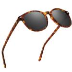 DUCO Women's Retro Round Polarized Sunglasses
