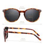 DUCO Women's Retro Round Polarized Sunglasses