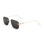 SHADES SPOT Rimless Rectangle Sunglasses with Gold Lenses