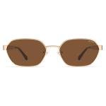 SOJOS Polarized Hexagon Sunglasses, Gold/Brown